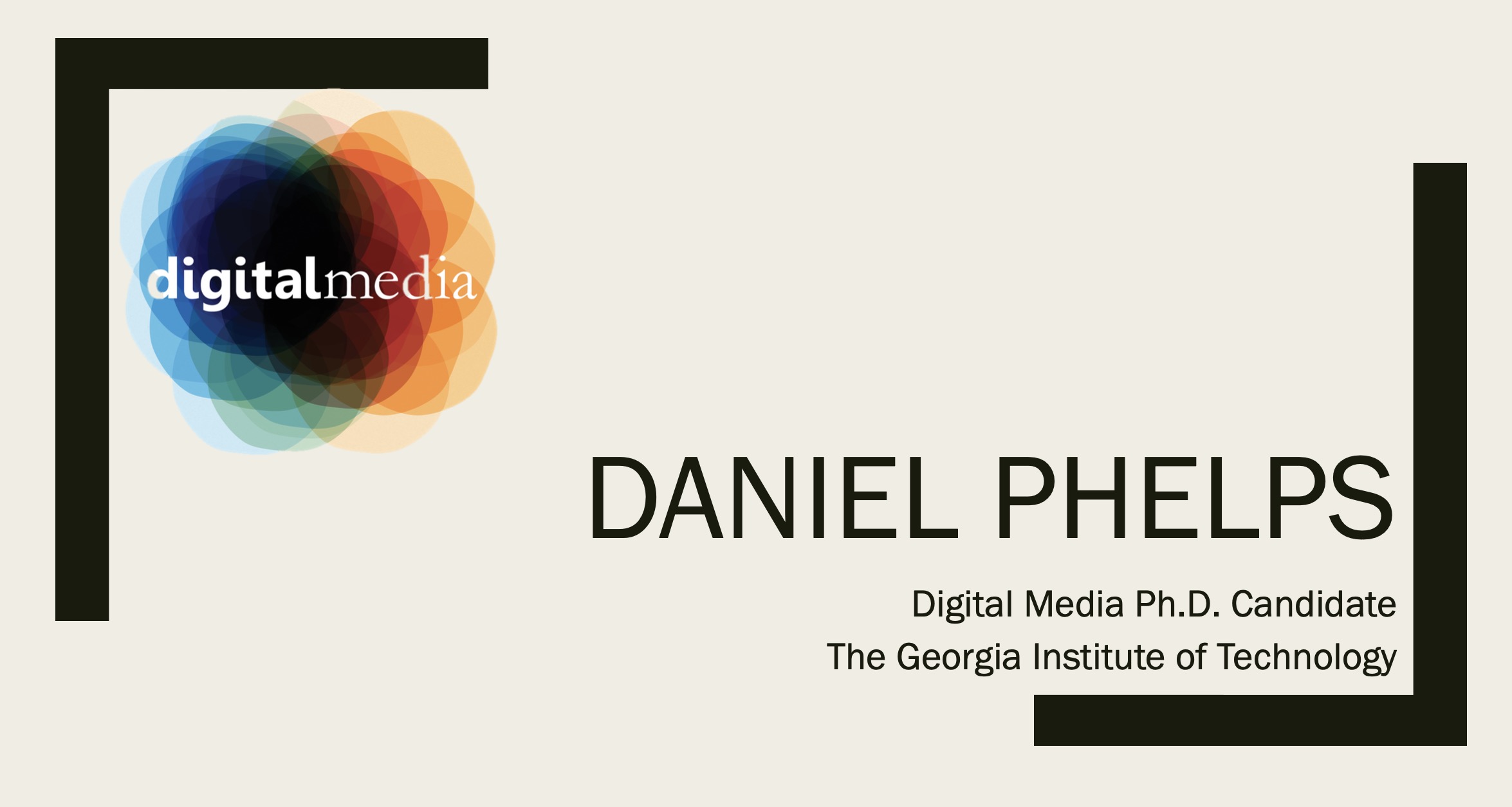 Presentation to the Digital Media Program at Georgia Tech, March 6th, 2023